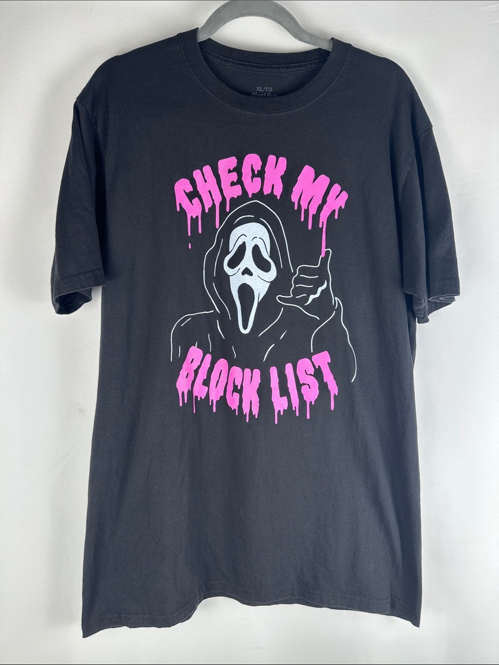 Scream Ghost Face “Check My Block List” Halloween T-Shirt